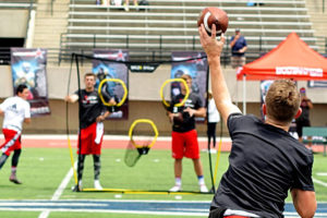 releasing the football